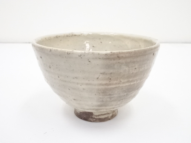 JAPANESE TEA CEREMONY / WHITE TANBA CHAWAN(TEA BOWL)